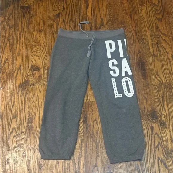Victoria's Secret Gray and Pink Sweatpants - Picture 2 of 4
